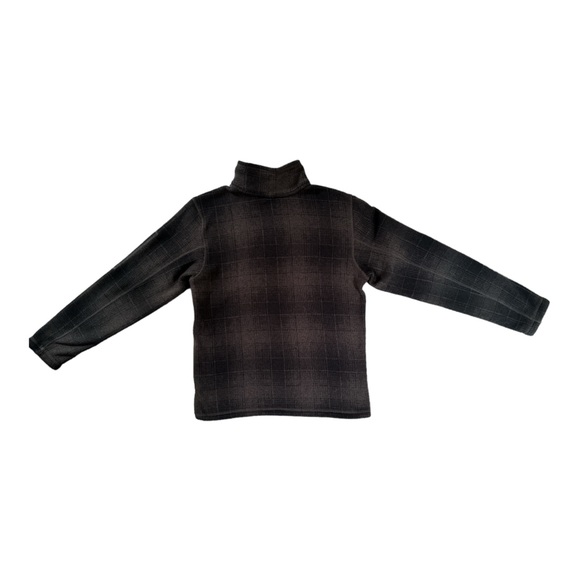 The North Face Mens Gordon Lyons Novelty 1/4 Zip Asphalt Grey Ombre Plaid Size S - Picture 11 of 11